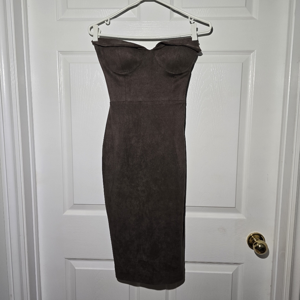 House of CB Brown Midi Dress